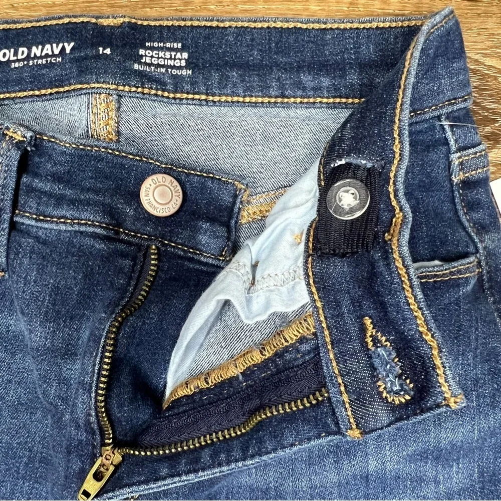 Old Navy High Waisted Rockstar 360° Stretch Jeggings - Dark Medium Wash, Size 14